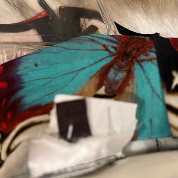 🦋 Roberto cavalli Class EUC butterfly dress large 14 - Picture 13 of 16